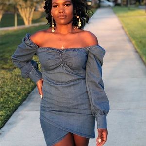 Denim mini dress. Price firm